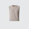 Maglione corto da donna in cashmere | Senza maniche