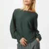Maglione da donna 3D Knit di cotone con maniche voluminose Maglione da donna 3D Knit di cotone con maniche voluminose