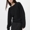 Maglione da donna 3D Knit di cotone con maniche voluminose Maglione da donna 3D Knit di cotone con maniche voluminose