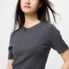 Maglione da donna 3D Knit di lana merino | Maniche corte