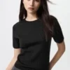 Maglione da donna 3D Knit di lana merino | Maniche corte