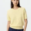 Maglione da donna a maniche corte in cotone con pantaloncini