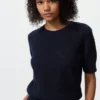 Maglione da donna a maniche corte in cotone con pantaloncini