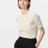 Maglione da donna a maniche corte in cotone con pantaloncini