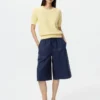 Maglione da donna a maniche corte in cotone con pantaloncini