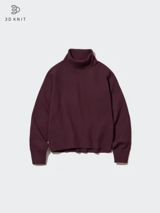 Maglione da donna a maniche lunghe in 3D Knit con Souffle Yarn