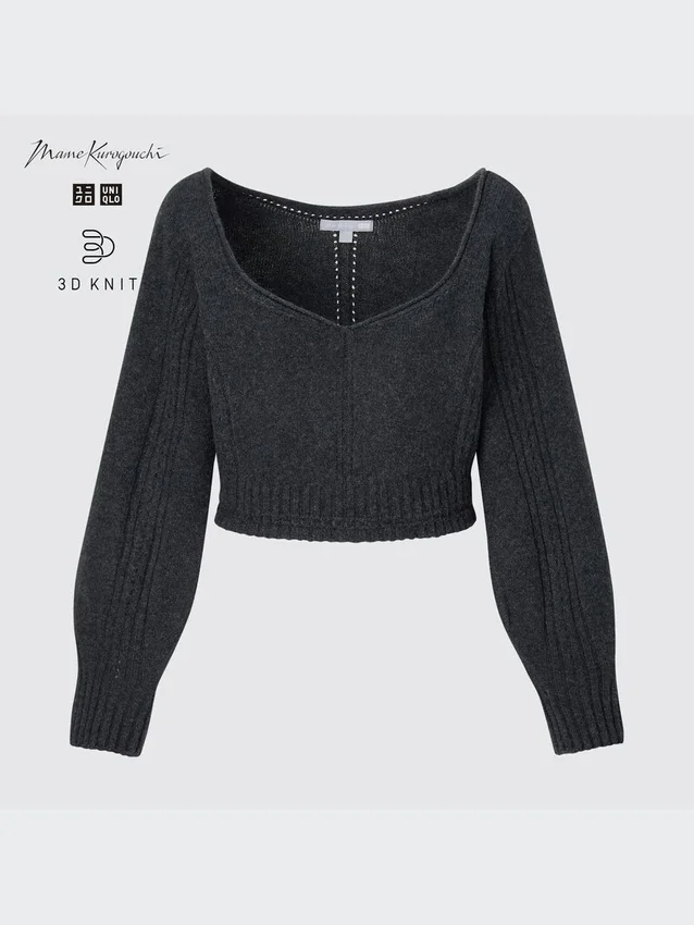 Maglione da donna a maniche lunghe in 3D Knit voluminoso Maglione da donna a maniche lunghe in 3D Knit voluminoso