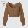 Maglione da donna a maniche lunghe in 3D Knit voluminoso Maglione da donna a maniche lunghe in 3D Knit voluminoso
