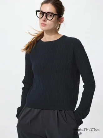 Maglione da donna con mini trecce