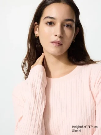 Maglione da donna con mini trecce