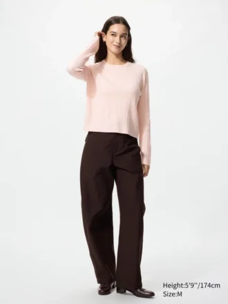 Maglione da donna con mini trecce