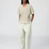 Maglione da donna con scollo a V | Maniche corte in pantaloncini