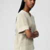 Maglione da donna con scollo a V | Maniche corte in pantaloncini