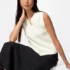 Maglione da donna con scollo a V smerlato | Senza maniche Maglione da donna con scollo a V smerlato | Senza maniche