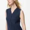 Maglione da donna con scollo a V smerlato | Senza maniche