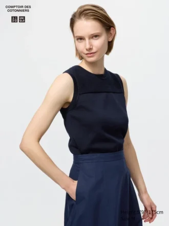 Maglione da donna in cotone | Senza maniche