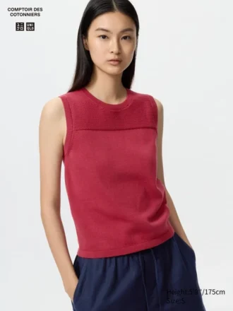 Maglione da donna in cotone | Senza maniche