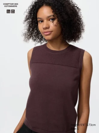 Maglione da donna in cotone | Senza maniche