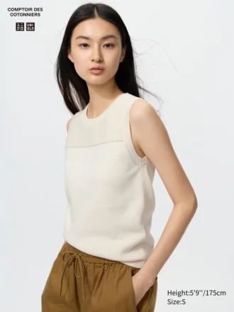 Maglione da donna in cotone | Senza maniche