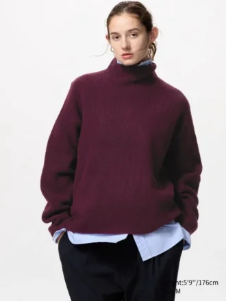 Maglione da donna in filato Souffle Yarn | Collo alto