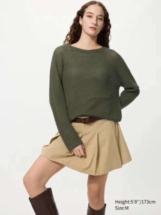 Maglione da donna in maglia 3D Knit a rete