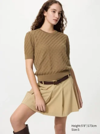 Maglione da donna in punto traforato | Maniche corte