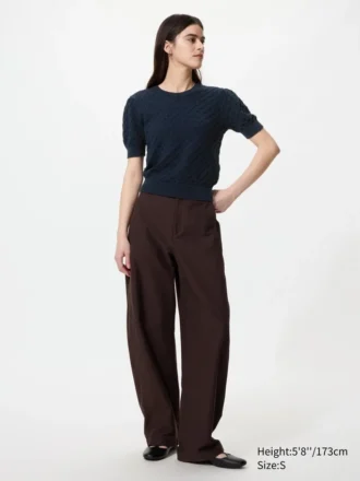 Maglione da donna in punto traforato | Maniche corte