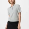 Maglione polo da donna a maniche corte in pantaloncini Maglione polo da donna a maniche corte in pantaloncini