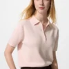 Maglione polo da donna a maniche corte in pantaloncini Maglione polo da donna a maniche corte in pantaloncini