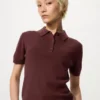 Maglione polo da donna a maniche corte in pantaloncini Maglione polo da donna a maniche corte in pantaloncini