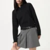 Maglione polo da donna in morbido cotone Maglione polo da donna in morbido cotone