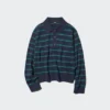 Maglione polo da donna in morbido cotone | A righe Maglione polo da donna in morbido cotone | A righe