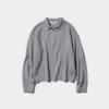 Maglione polo da donna in morbido cotone dal taglio comodo Maglione polo da donna in morbido cotone dal taglio comodo