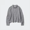 Maglione polo da donna in morbido cotone dal taglio comodo Maglione polo da donna in morbido cotone dal taglio comodo