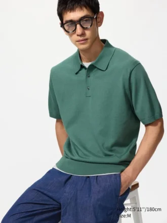 Maglione polo unisex in maglia lavabile | Maniche corte