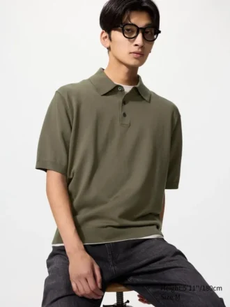 Maglione polo unisex in maglia lavabile | Maniche corte
