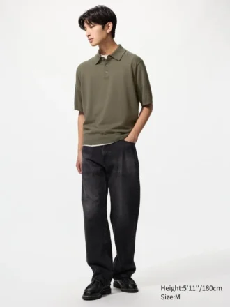 Maglione polo unisex in maglia lavabile | Maniche corte