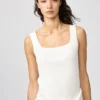 Maglione senza maniche a coste in maglia 3D Knit da donna Maglione senza maniche a coste in maglia 3D Knit da donna