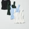 Maglione senza maniche a coste in maglia 3D Knit da donna Maglione senza maniche a coste in maglia 3D Knit da donna