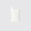Maglione senza maniche a coste in maglia 3D Knit da donna Maglione senza maniche a coste in maglia 3D Knit da donna