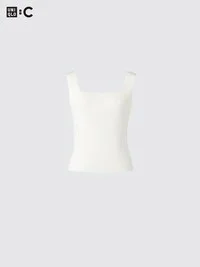 Maglione senza maniche a coste in maglia 3D Knit da donna Maglione senza maniche a coste in maglia 3D Knit da donna