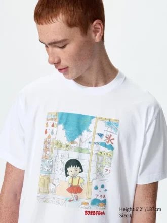 Manga Ut Shueisha 100Th UT T-shirt da uomo con stampa grafica | Chibi Maruko-Chan