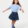 Mini gonna pantalone in jersey per bambini | Fiori