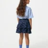 Mini gonna pantalone in jersey per bambini | Fiori