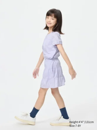 Mini gonna pantalone in jersey per bambini | Ricamo