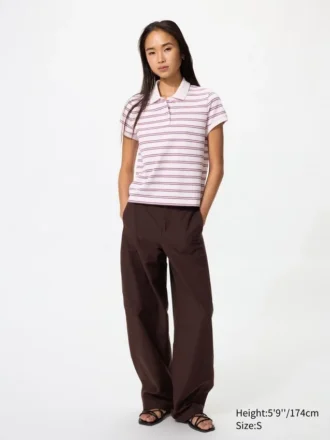 Mini polo da donna in piqué | A righe
