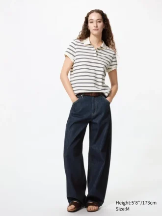 Mini polo da donna in piqué | A righe