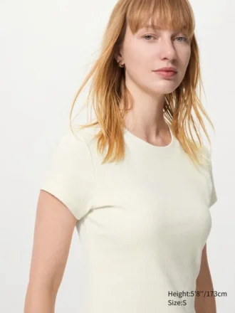 Mini T-shirt a costine da donna