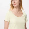 Mini T-shirt da donna con collo rotondo in punto pizzo Mini T-shirt da donna con collo rotondo in punto pizzo