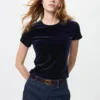 Mini T-shirt in morbido velluto da donna Mini T-shirt in morbido velluto da donna
